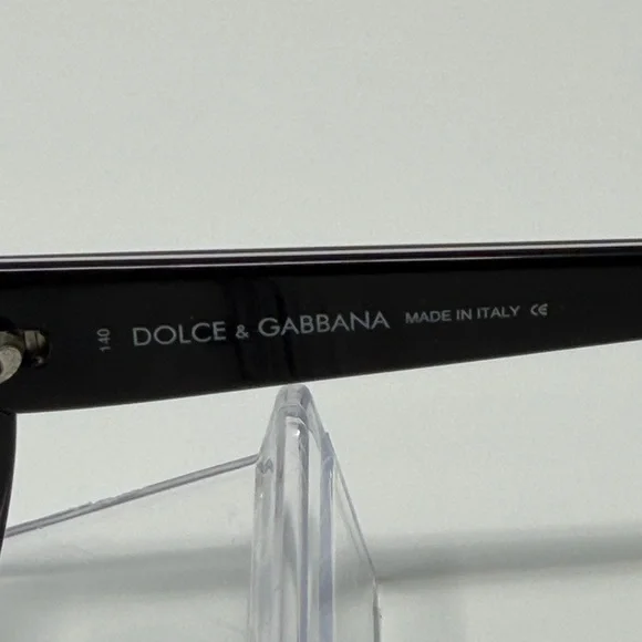 ❌ SOLD ❌ Dolce & Gabbana Glossy Black Oval Sunglasses EUC - Picture 6 of 8